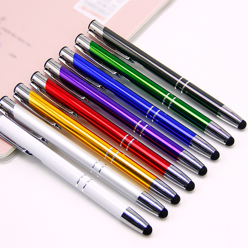 Touch screen ballpoint pen aluminum rod jumping metal pen printing logo advertising gift signature pen